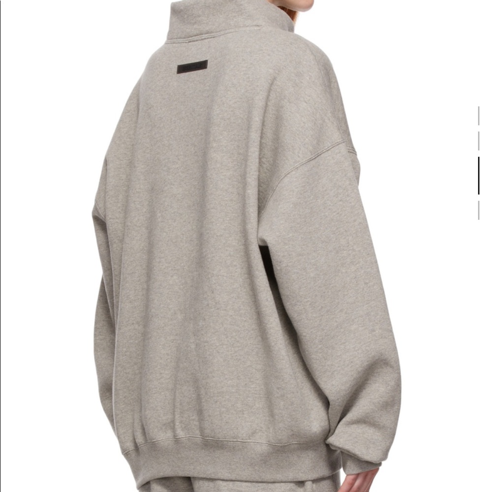 Essentials Grey Pullover Mockneck Sweatshirt - image 2